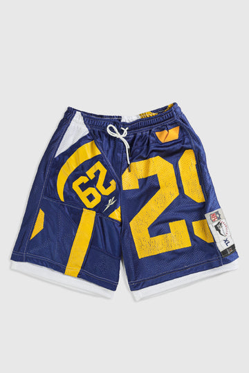 Unisex Rework Rams NFL Jersey Shorts - Women-S, Men-XS
