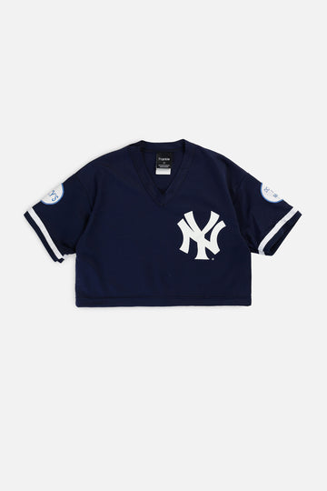 Rework Crop NY Yankees MLB Jersey - S