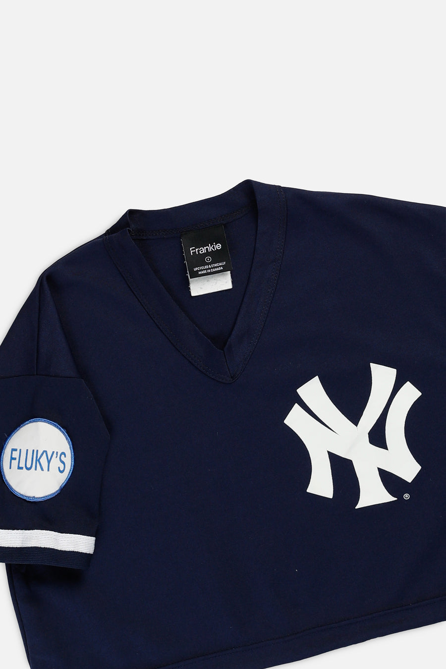 Rework Crop NY Yankees MLB Jersey - S