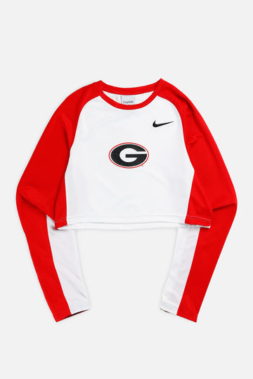 Rework Georgia Bulldogs Nike Crop Long Sleeve Tee - S