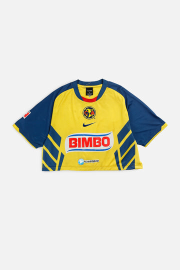 Rework Crop Club America Soccer Jersey - L