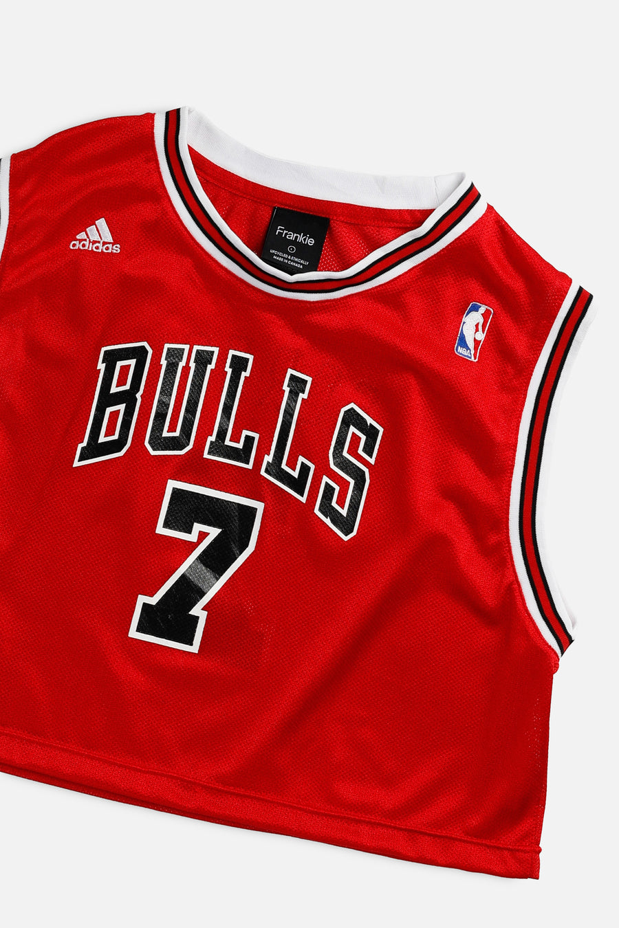 Rework Chicago Bulls NBA Crop Jersey - L