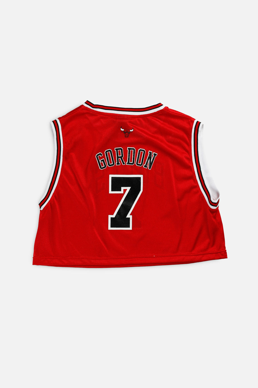 Rework Chicago Bulls NBA Crop Jersey - L