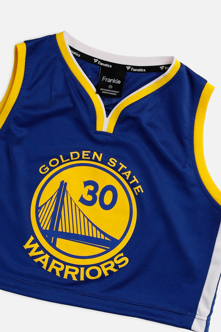 Rework Golden State Warriors NBA Crop Jersey - XS