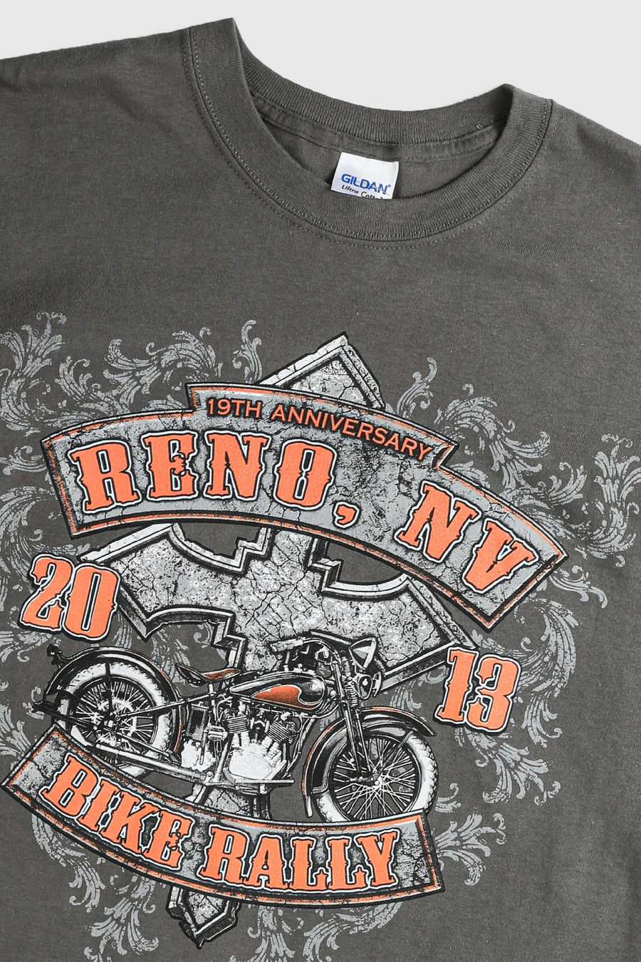 Deadstock Reno Motorcycle Rally Tee - Grey, Black