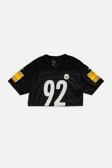 Rework Crop Pittsburgh Steelers NFL Jersey - S