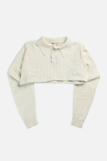 Rework Micro Crop Knit Sweater - XS