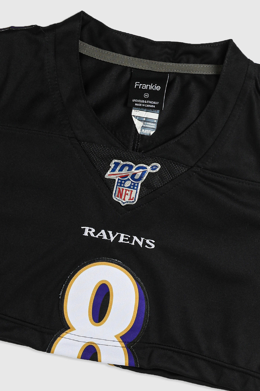 Rework NFL Ravens Micro Crop Jersey - XS