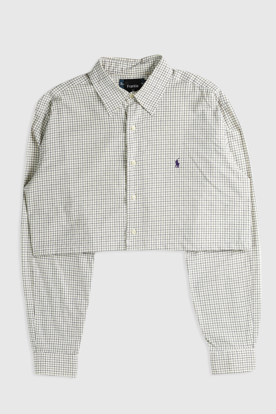 Rework Polo Oxford Crop Shirt - XL