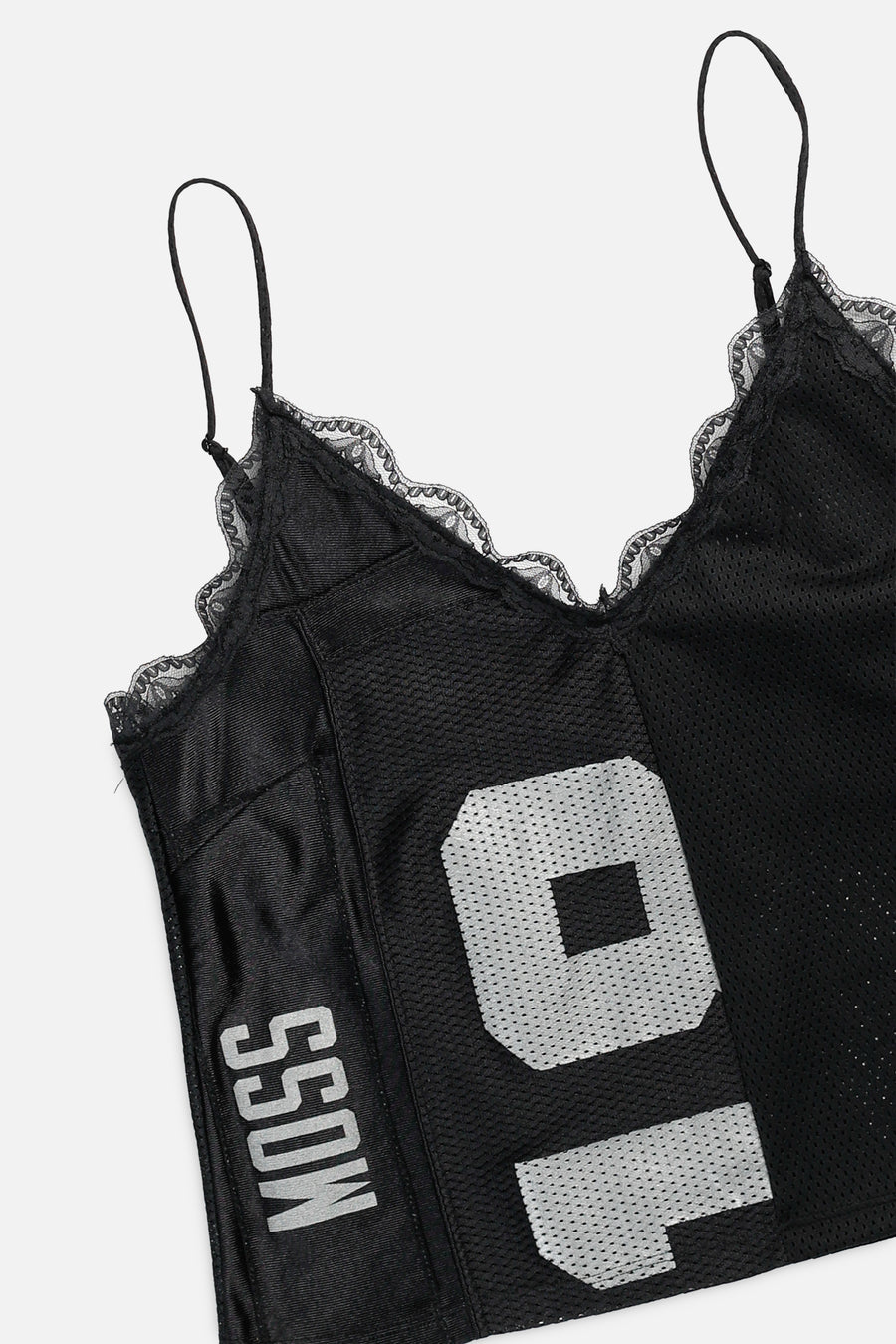 Rework Las Vegas Raiders NFL Lace Tank - L