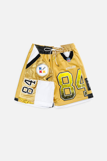 Unisex Rework Pittsburgh Steelers NFL Jersey Shorts - M