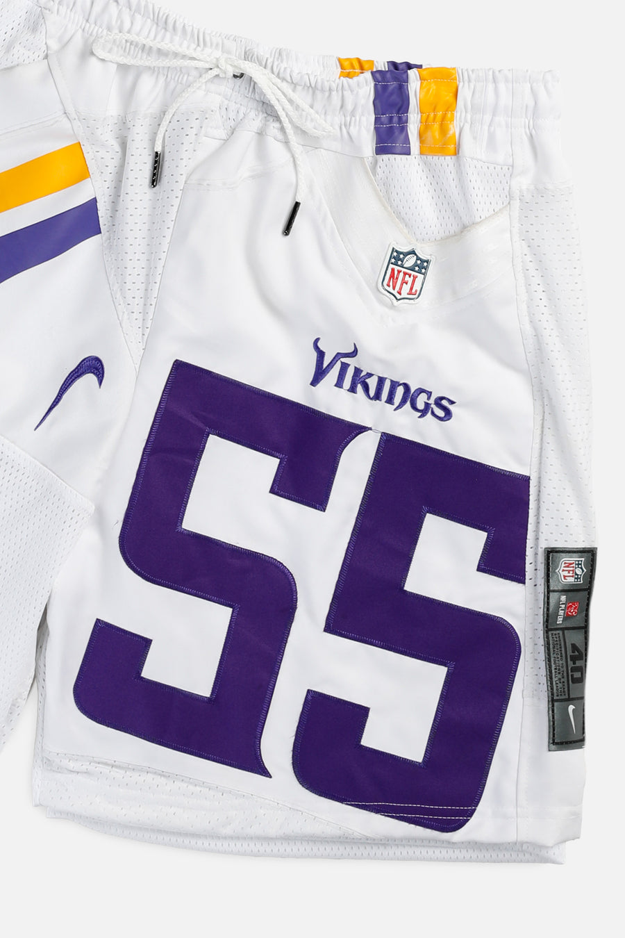 Unisex Rework Minnesota Vikings NFL Jersey Shorts - L