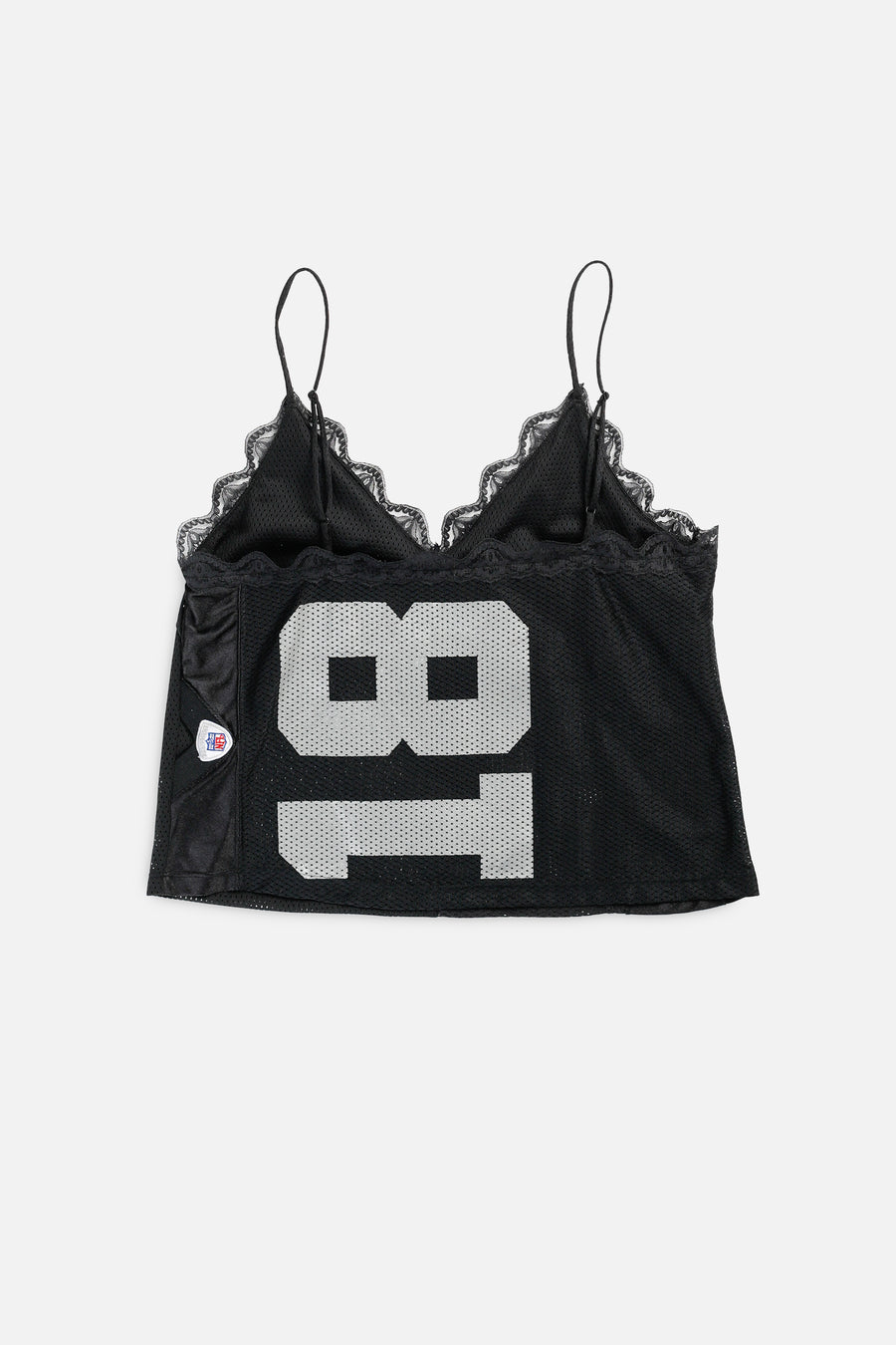 Rework Las Vegas Raiders NFL Lace Tank - L