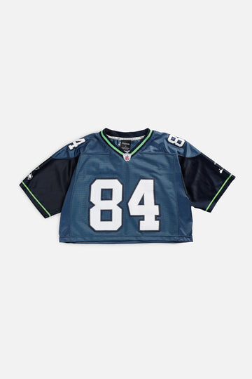 Rework Crop Seattle Seahawks NFL Jersey - S