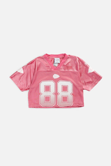 Rework Crop Kansas City Chiefs NFL Jersey - XS