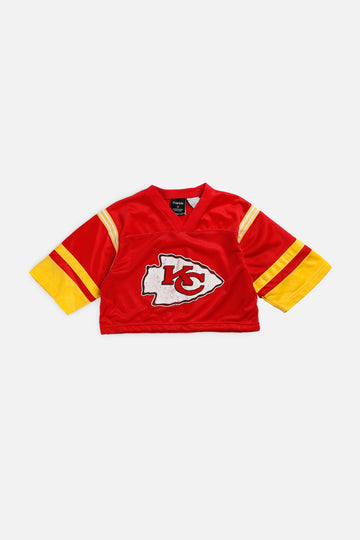 Rework Crop Kansas City Chiefs NFL Jersey - XS