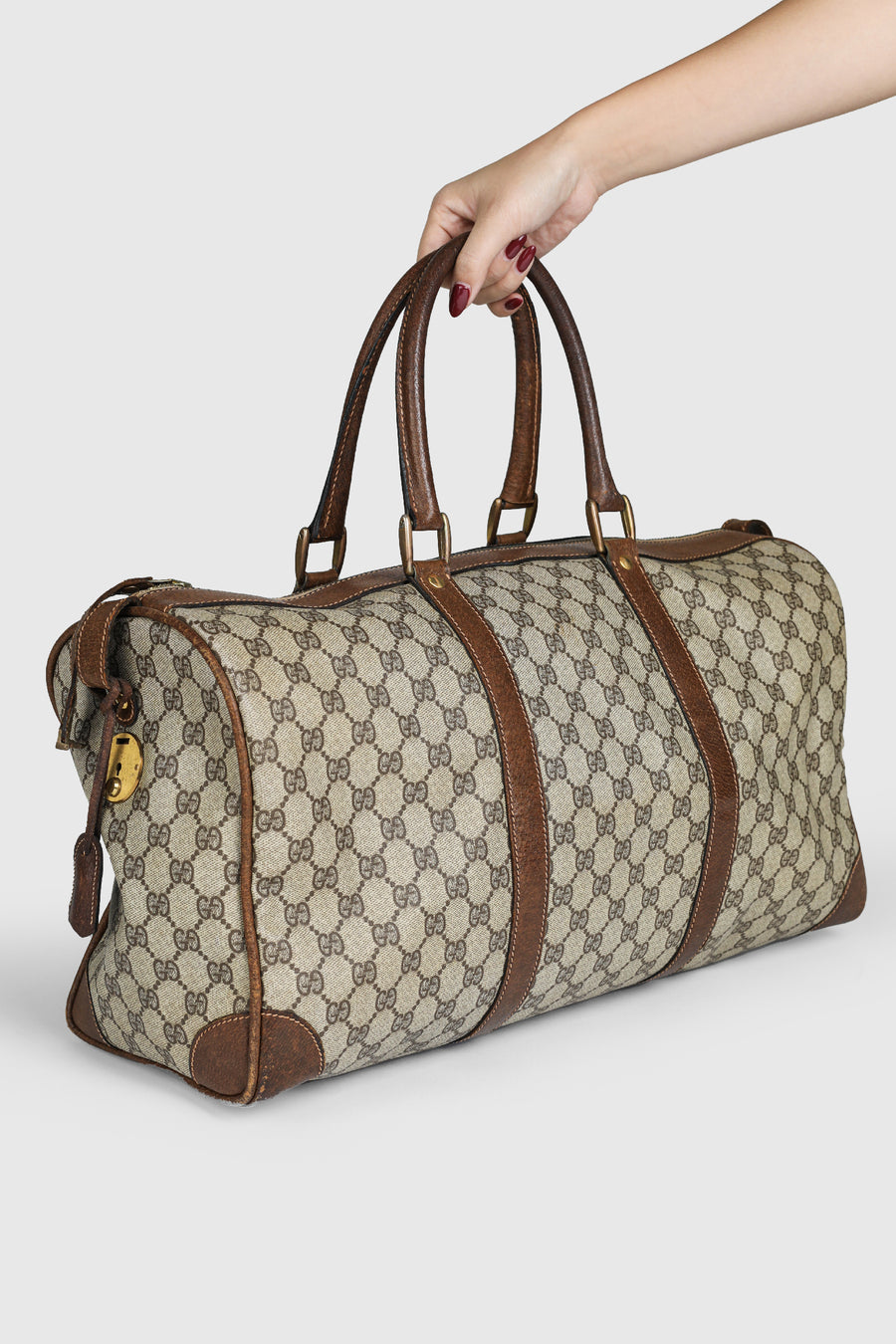 GUCCI Full-Grain Leather-Trimmed Monogrammed ECONYL® Ripstop Duffle Bag for  Men | MR PORTER