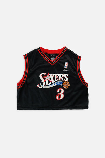 Rework Philadelphia 76ers NBA Crop Jersey - S