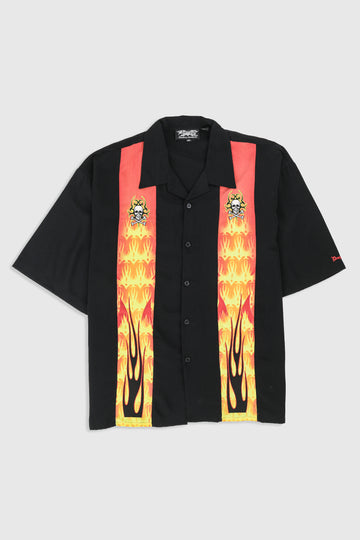 Deadstock Dragonfly Flame Accent Camp Shirt - M, L, XL, XXL, XXXL