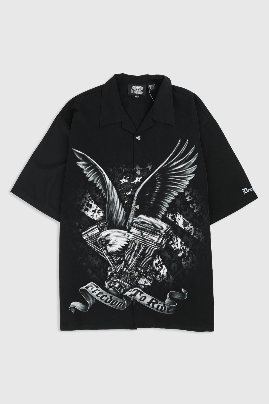 Deadstock Dragonfly Freedom to Ride Camp Shirt - L, XXL, XXXL