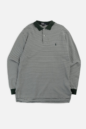 Vintage Polo Long Sleeve Collared Tee - L