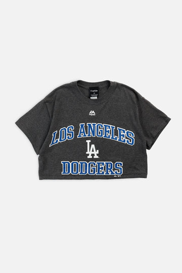 Rework LA Dodgers MLB Crop Tee - XS