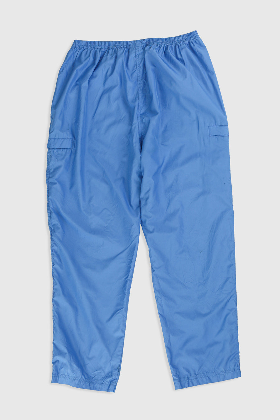 Vintage Nike Track Windbreaker Lined Pants Women SZ M Blue Elastic Waist