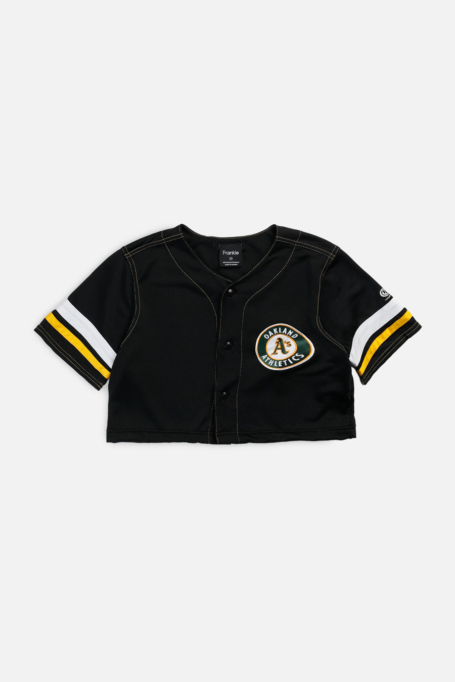 Rework Crop Oakland Athletic NCAA Baseball Jersey - XS