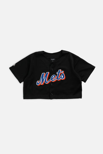 Rework Crop NY Mets MLB Jersey - S