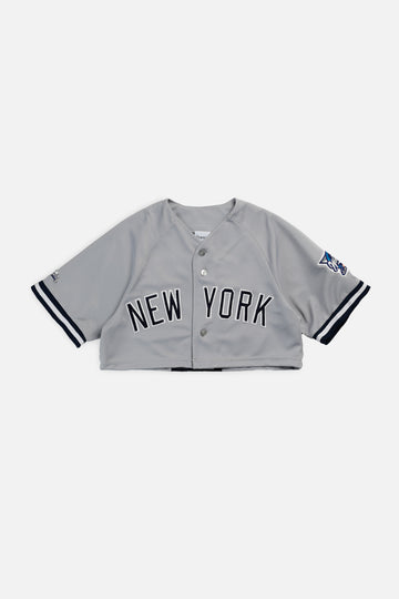 Rework Crop NY Yankees MLB Jersey - S