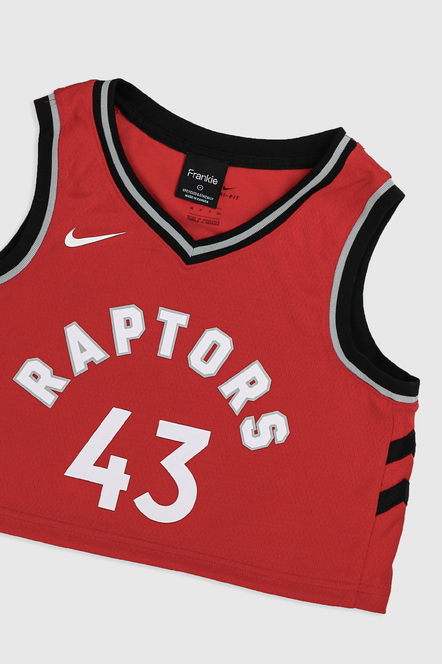 Rework Toronto Raptors Crop Jersey - S