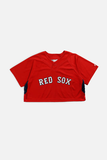 Rework Crop Boston Red Sox MLB Jersey - M