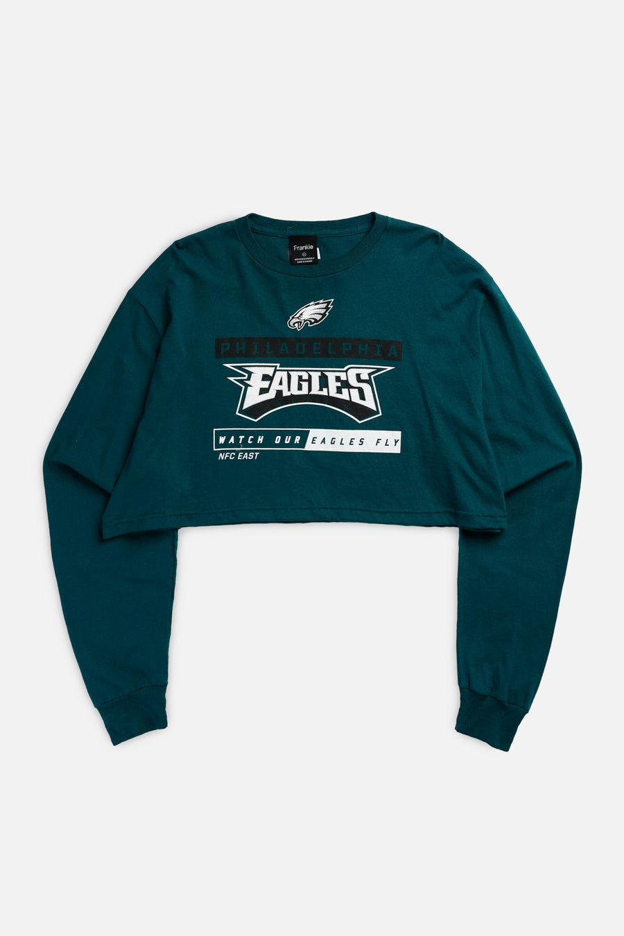 Rework Philadelphia Eagles NFL Crop Long Sleeve Tee - XL