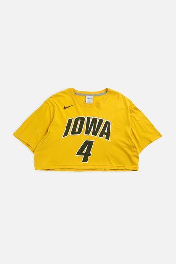 Rework Iowa Hawkeyes NCAA Crop Tee - XL