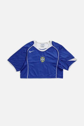 Rework Crop Brazil Soccer Jersey - M