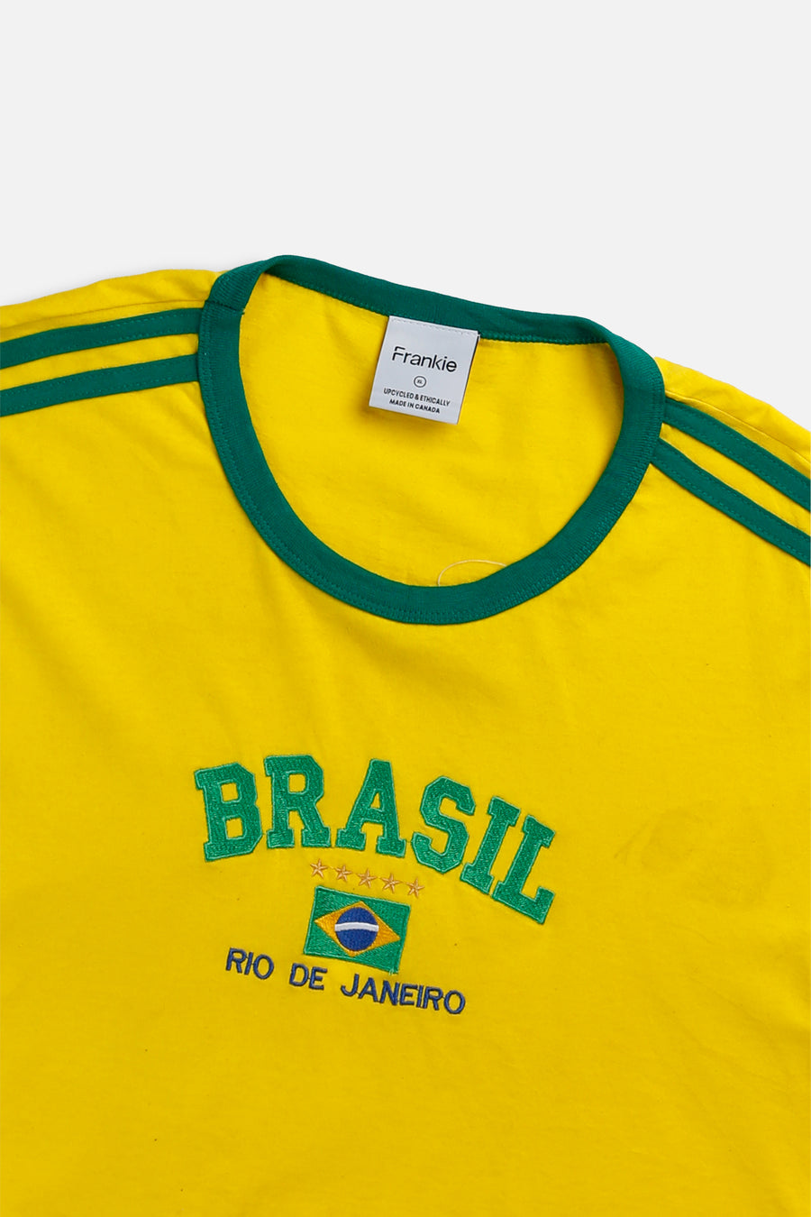 Rework Crop Brazil Soccer Tee - XL