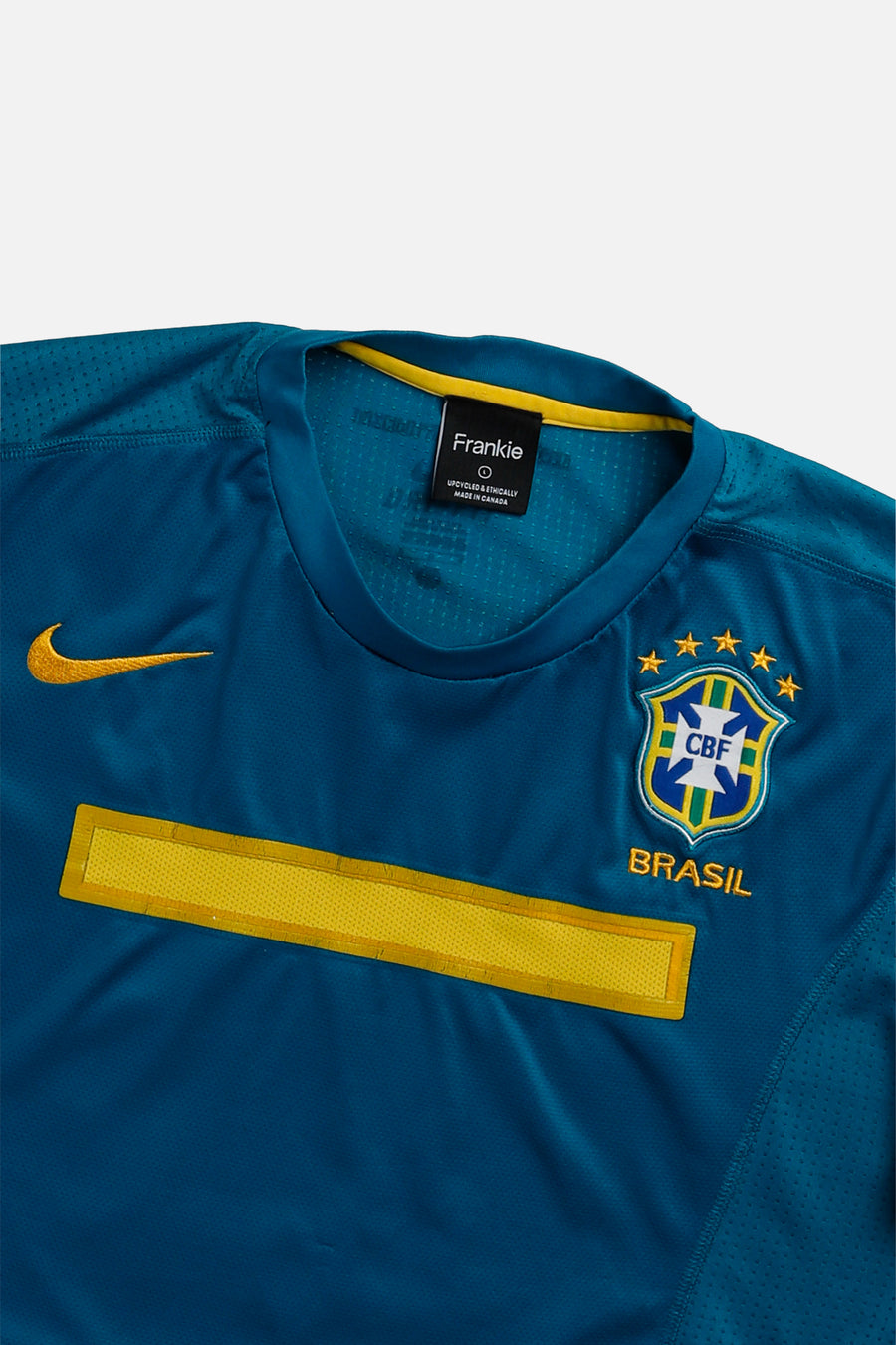 Rework Crop Brazil Soccer Jersey - L