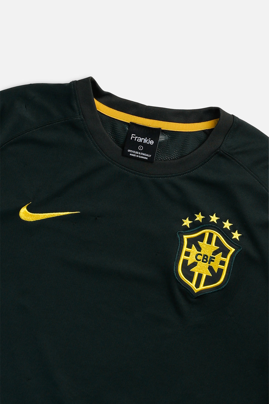 Rework Crop Brazil Soccer Jersey - L