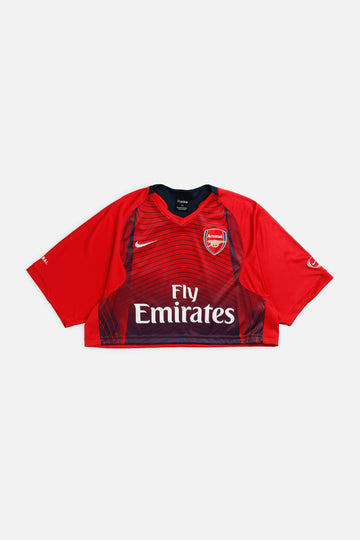 Rework Crop Arsenal Soccer Jersey - L