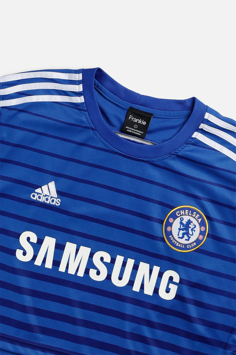 Rework Crop Chelsea Soccer Jersey - L