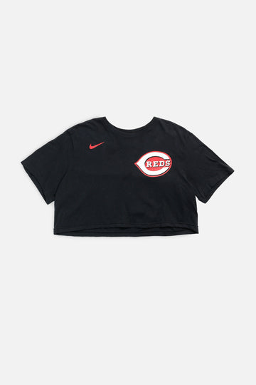 Rework Cincinnati Reds MLB Crop Tee - L