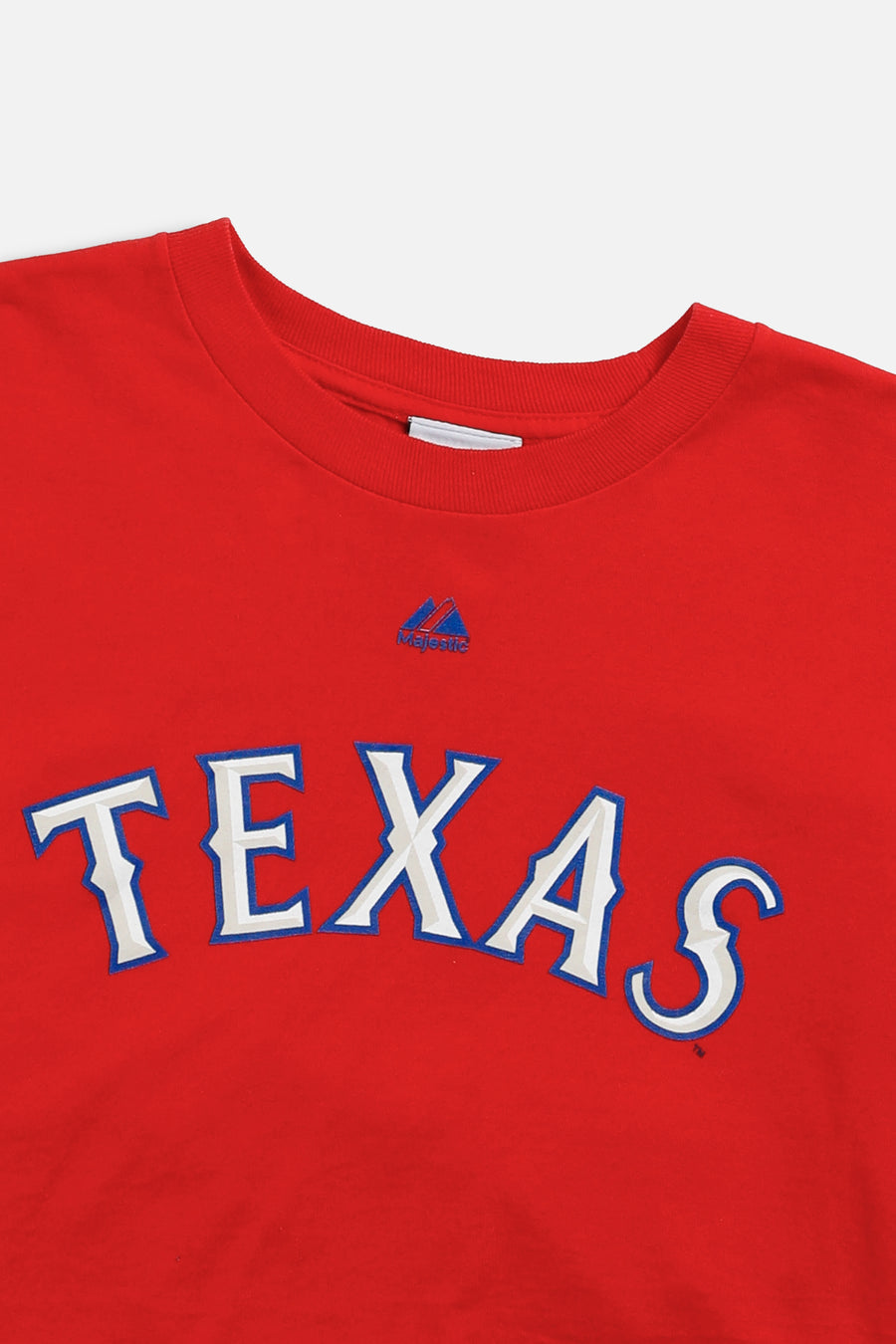 Rework Texas Rangers MLB Crop Tee - S