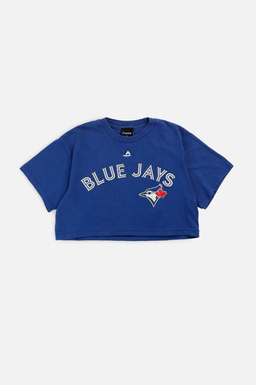 Rework Toronto Blue Jays MLB Crop Tee - S