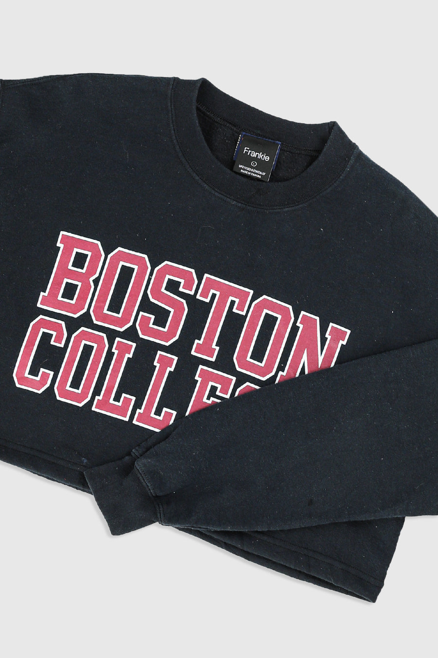 Rework Boston College Crop Sweatshirt - L