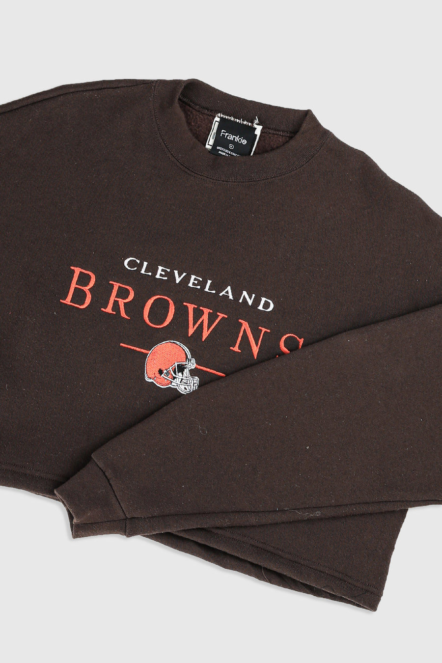 Rework Cleveland Browns Crop Sweatshirt - XL