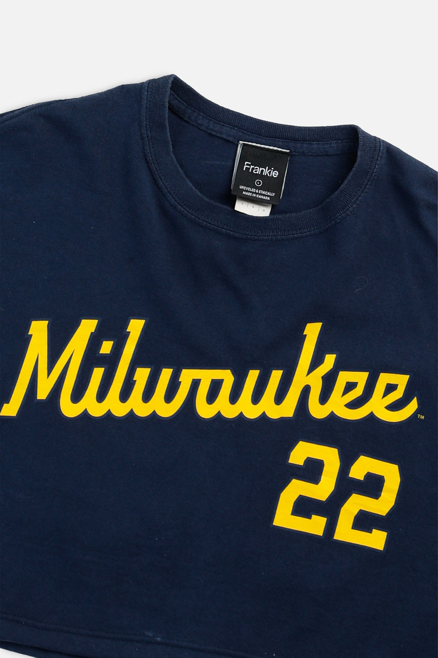 Rework Milwaukee Brewers MLB Crop Tee - L