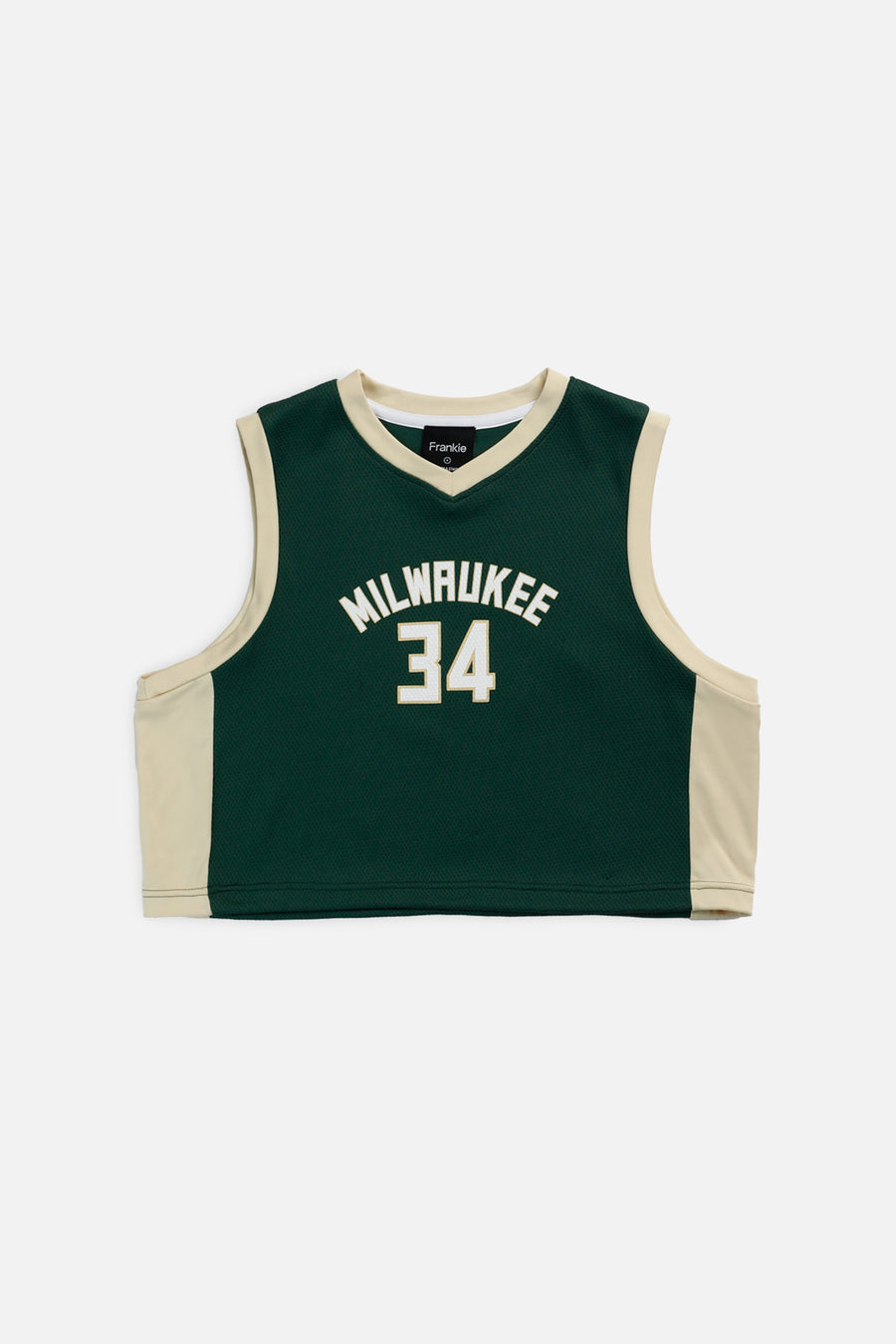 Rework Milwaukee Bucks NBA Crop Jersey - S