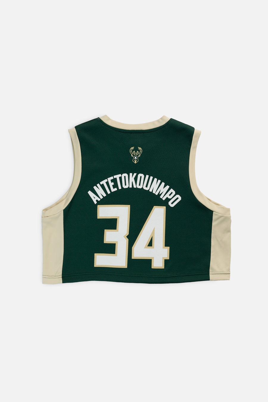 Rework Milwaukee Bucks NBA Crop Jersey - S