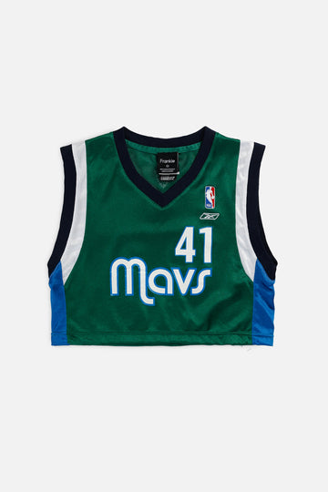 Rework Dallas Mavericks NBA Crop Jersey - XS