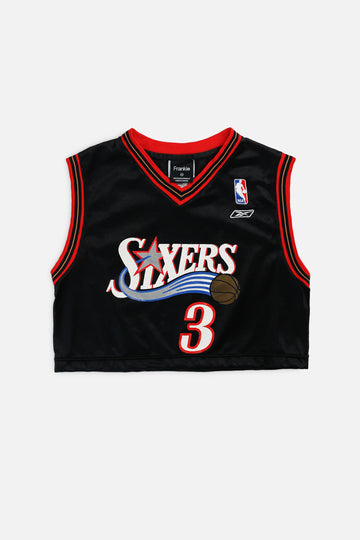 Rework Philadelphia 76ers NBA Crop Jersey - XS